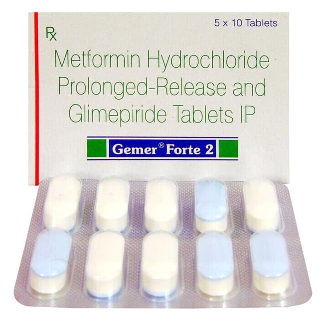 Buy Gemer Forte 2 Tablet Online | 60 mins delivery | PillO.