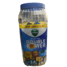 Vicks Double Power Assorted Cough Drops (140 Piece X 2.7 Gm) + Free 25 Cough Drops